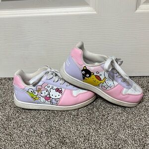 Hello Kitty girls lace up tennis athletic casual kids shoes size 2